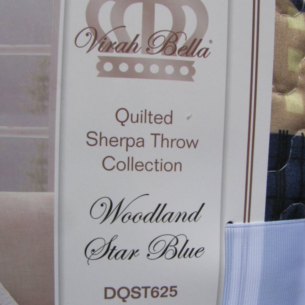 VIRAH BELLA QUILTED SHERPA THROW COLLECTION NWT - Picture 4 of 7